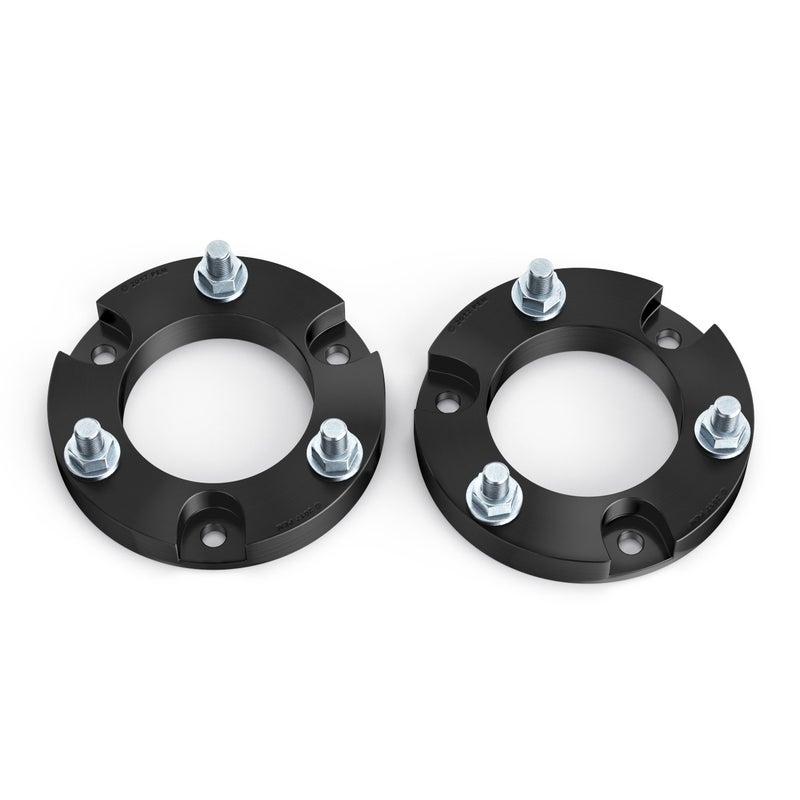 RockTrix Front Suspension Lift Kit - 1.5 inch Lift - Compatible with 2005-2021 Toyota Tacoma (6-Lug), 2003-2021 4Runner, 2007-2014 FJ Cruiser (4WD) - Leveling Kit Strut Upper Top Aluminum Spacers Accessories - Image 3